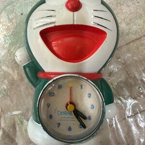 Doraemon 2003 Alarm Clock 8” Lifted Raised Arm Animation International Fujiko Pr